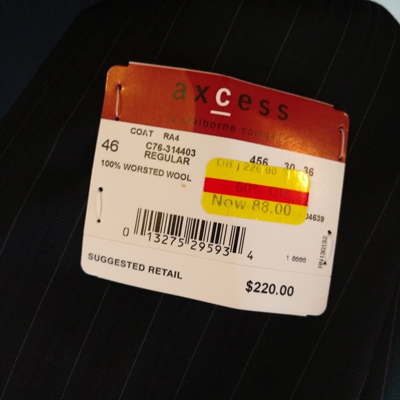 Black Axcess Pinstripe Suit Jacket - Picture 2 of 2